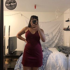 Maroon slip dress